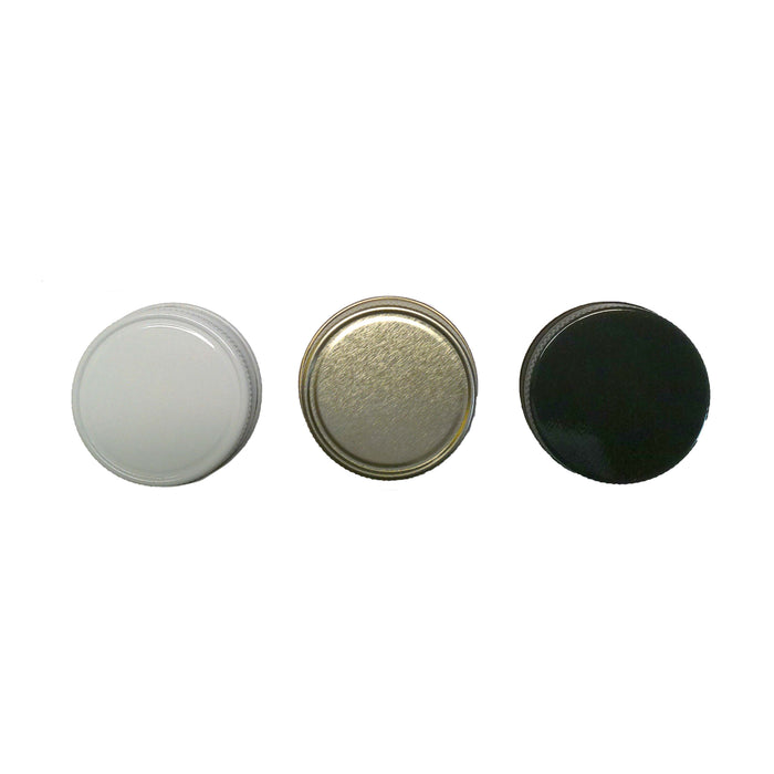 48mm Metal Lids for Glass Jars (Classic 1lb and 8oz and Queenline 8oz)