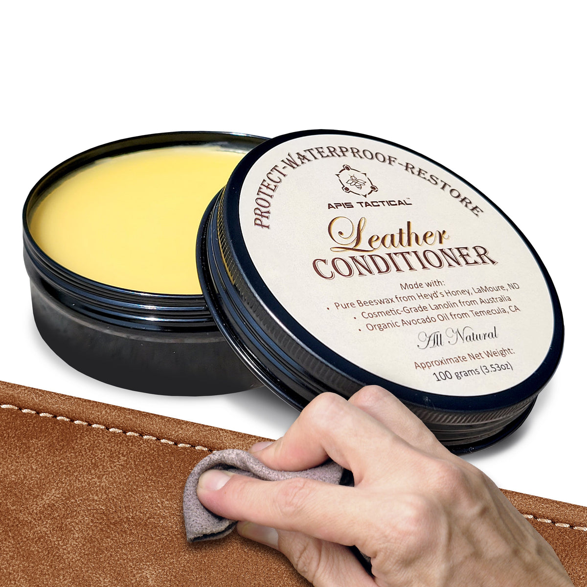 Apis Tactical Leather Conditioner — Hidden Hollow Honey