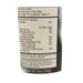 A close-up of a product's nutrition facts label showing serving size 2 Tbs (30g) and nutritional information per serving on a dark brown background.
