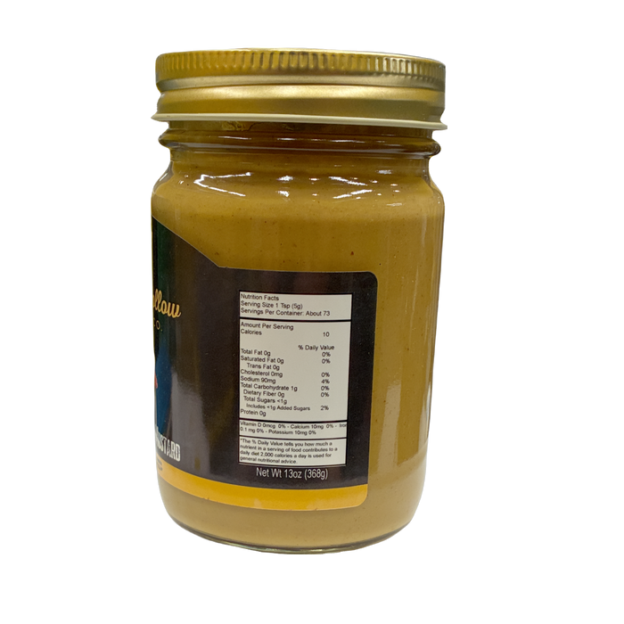 Nutrition Facts side label for Honey Habanero Mustard