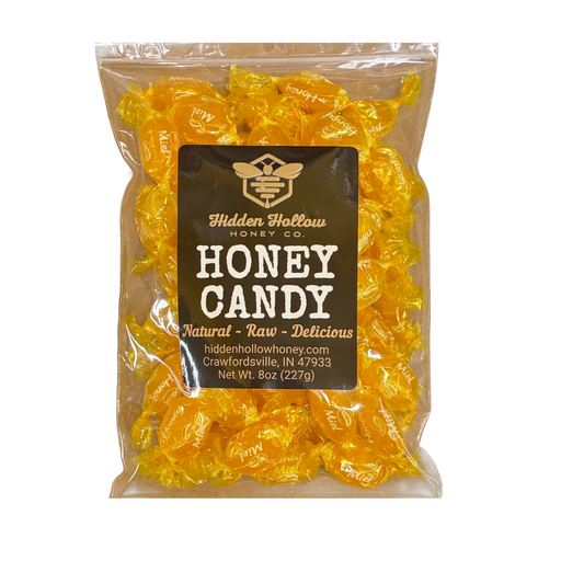Honey candy 8 oz bag, front